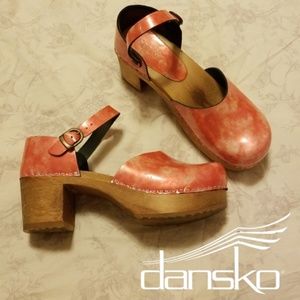 Sanita Danish Wood Clogs Marbel Gloss